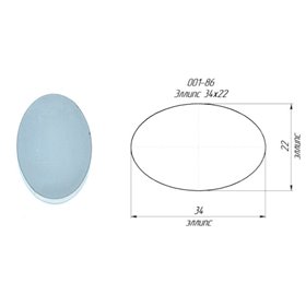 Проставка нержавійка 34х22х1,5мм, без отвору арт.10769