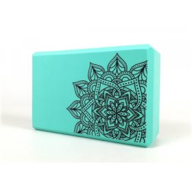 Блок для йоги EasyFit EVA з м'ятним малюнком.