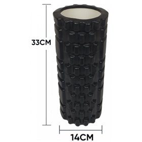 Масажний ролик EasyFit Grid Roller 33 см v.1.1 Чорний