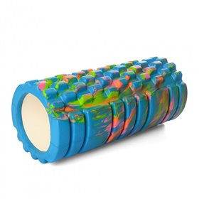 Масажний рулон для йоги EVA 33х14 см із малюнком (MS 0857-1) Синій