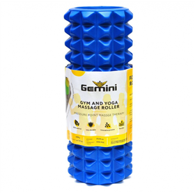Масажний рулон для йоги Gemini 33х14 см із виїмкою під спину Синій (G0007BL)