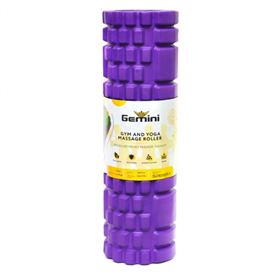 Роллер для йоги та пілатесу Gemini Grid Combi Roller 45х14 см Фіолетовий (G0011PUR)
