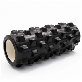 Масажний рулон для йоги EVA 33х13 см із шипами (MS 0857-9) Чорний