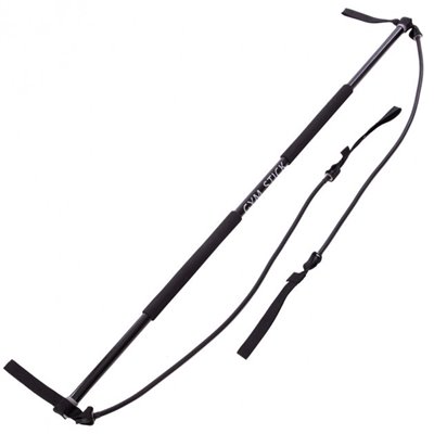 Палиця гімнастична для фітнесу з еспандером Zelart Gym Stick 4412 Black