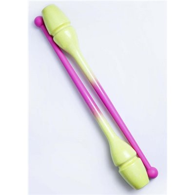 Булави для гімнастики SASAKI NEW FIG M 34JKGH гума 40.5 cm 150g Fresh Pink x FlouYellow (SCJ34JKGH)
