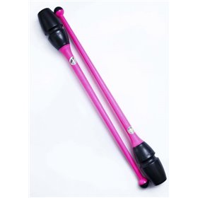 Булави для гімнастики CHACOTT CC65203 пластік+гума 45.5 cm Black - Pink (CC65203)