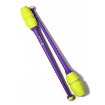 Булави для гімнастики CHACOTT CC65203 пластік+гума 45.5 cm Yellow x Purple (CC65203)