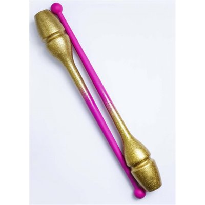 Булави для гімнастики SASAKI NEW FIG M 34JKGH гума 40.5 cm 150g Raspberry x Gold (SCJ34JKGH)