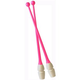 Булави Pastorelli комбіновані FIG 45 см Рожевий-Білий