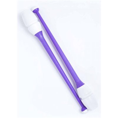 Булави для гімнастики CHACOTT 65204 36.5 см пластік+гума 36.5 cm White - Purple (CC65204)