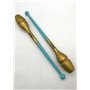 Булави для гімнастики SASAKI NEW FIG M 34JKGH гума 40.5 cm 150g Light-blue x Gold (SCJ34JKGH)