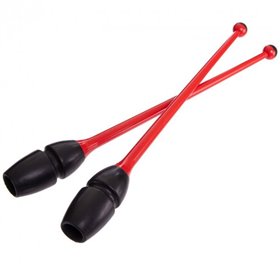 Булави для художньої гімнастики Zelart 0963 довжина 45см Red-Black