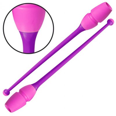 Булави для художньої гімнастики Zelart 0964 довжина 35см Purple-Pink