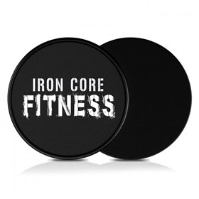 Глайдинг диски (для ковзання) Iron Core Fitness чорні (2 шт)