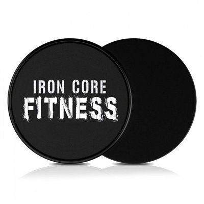 Глайдинг диски (для ковзання) Iron Core Fitness чорні (2 шт)