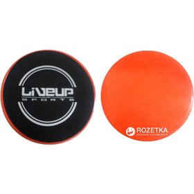 Диски LiveUp Sliding Disc для ковзання 17 cм Black-Orange (LS3360)