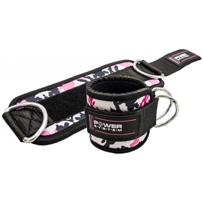 Манжети на щиколотку Power System Ankle Strap Gym Camo PS-3470 Pink/Black (PS_3470_Pink/Black)