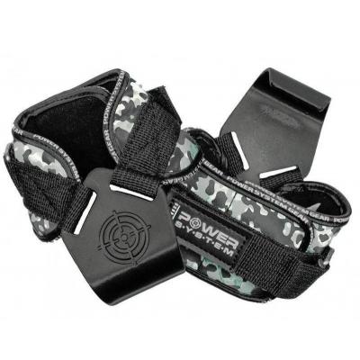 Гаки для тяги на зап'ястя Power System Hooks Camo PS-3370 Black/Grey XL (PS_3370_Black/Grey XL)