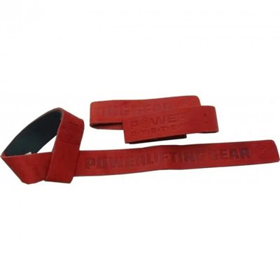 Лямки для тяги шкіряні Power System PS-3320 Leather Straps Red