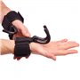 Напульсник силовий з гаком Valeo Hook straps Чорний (метал) (XG257)