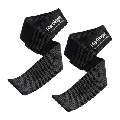 Лямки Harbinger Big Grip No-Slip Nylon Lifting Straps with DuraGrip Black (54 см, пара)