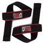 Лямки для тяги Padded Lifting Straps Gorilla Wear Чорно-червоний (35369008)