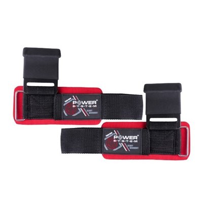 Гаки для тяги на зап'ястя Power System Hardcore Hooks PS-3310 Black/Red