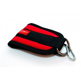 Манжета для тяги ONHILLSPORT з карабіном червона (OS-0313-9)