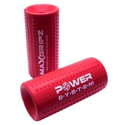 Розширювачі грифа Power System Max Gripz 10*5 см Red (розширювач хвата) 2шт. (4056RD-0)