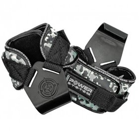 Гаки для тяги на зап'ястя Power System Hooks Camo PS-3370 Black-Grey L R145353