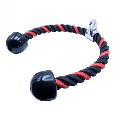 Канат для трицепса з двойним хватом Power System PS-4041 Triceps Rope Black/Red