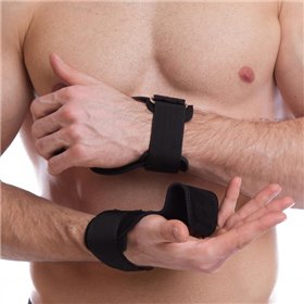 Накладки Грипад GRIPAD для WorkOut з напульсником TA-502 (PU, чорний)