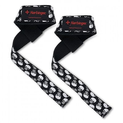 Кистьові лямки для тяги зі пом'якшуючою підкладкою Harbinger Lifting Straps Skulls 16216 (54 см, пара)