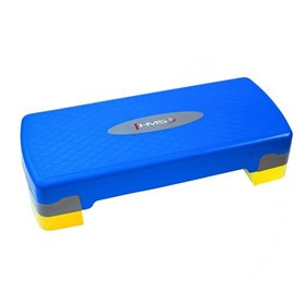 Степ-платформа 2х рівнева HMS AS003(жовтий-зелений-блакитний)